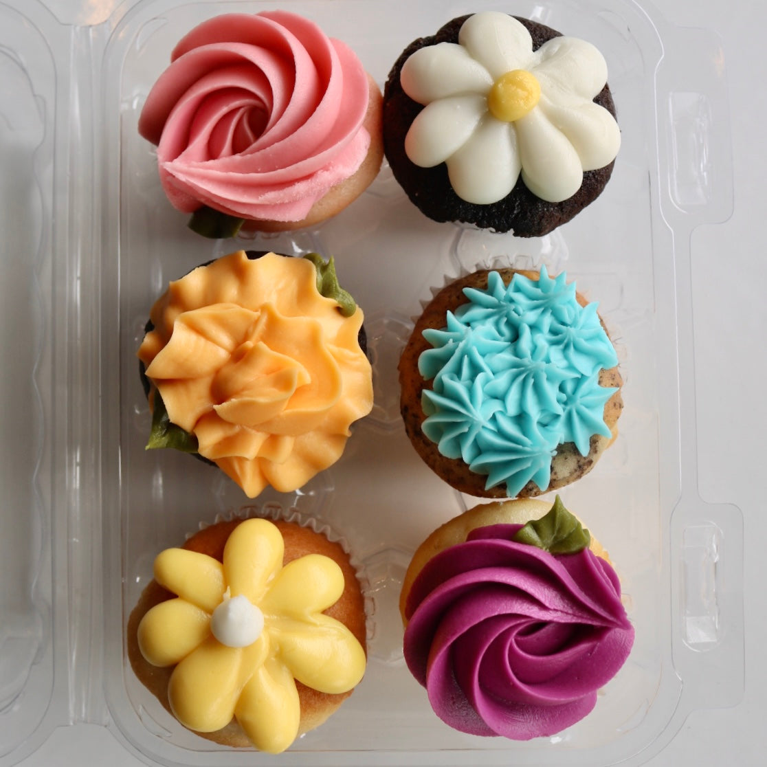 Mini Flower Cupcake 6-Pack