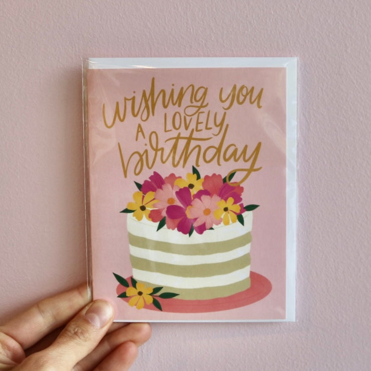 "Wishing You a Lovely Birthday" Card