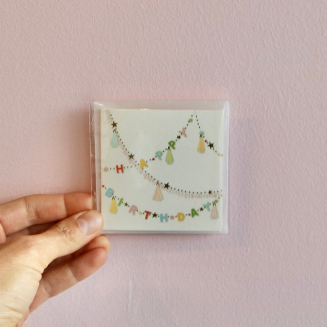 Happy Birthday Garland Mini Card