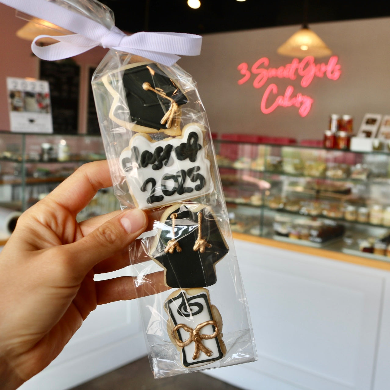 Black & Gold Grad Mini Cookie Set