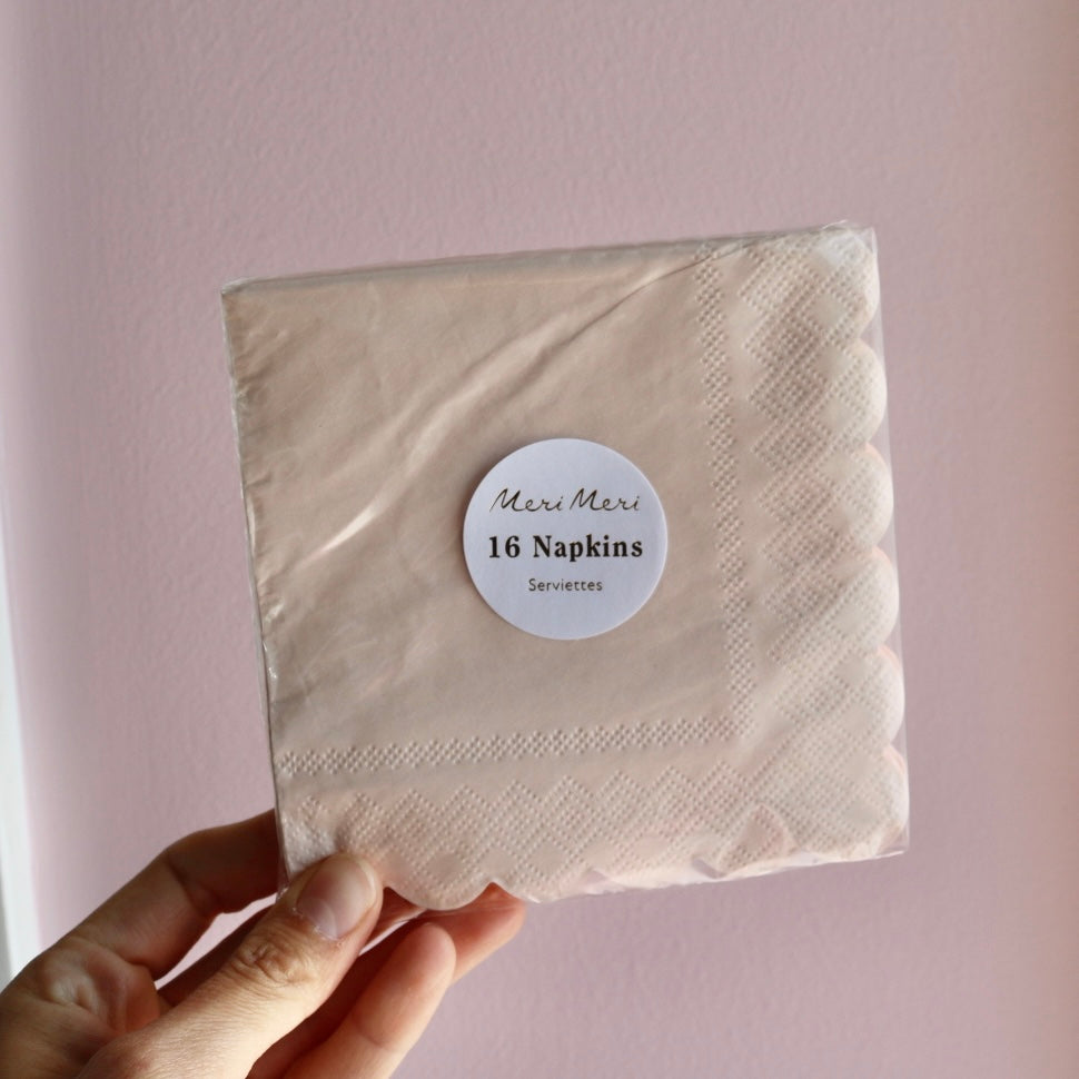 Cotton Candy Pink Small Napkins (x 16)