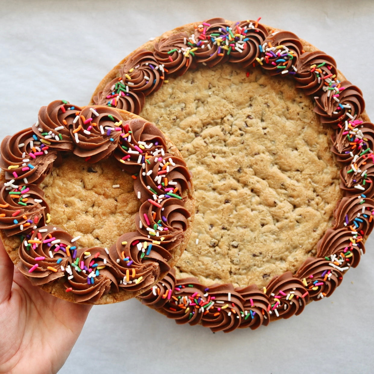 12" Chocolate Buttercream Cookie Cake