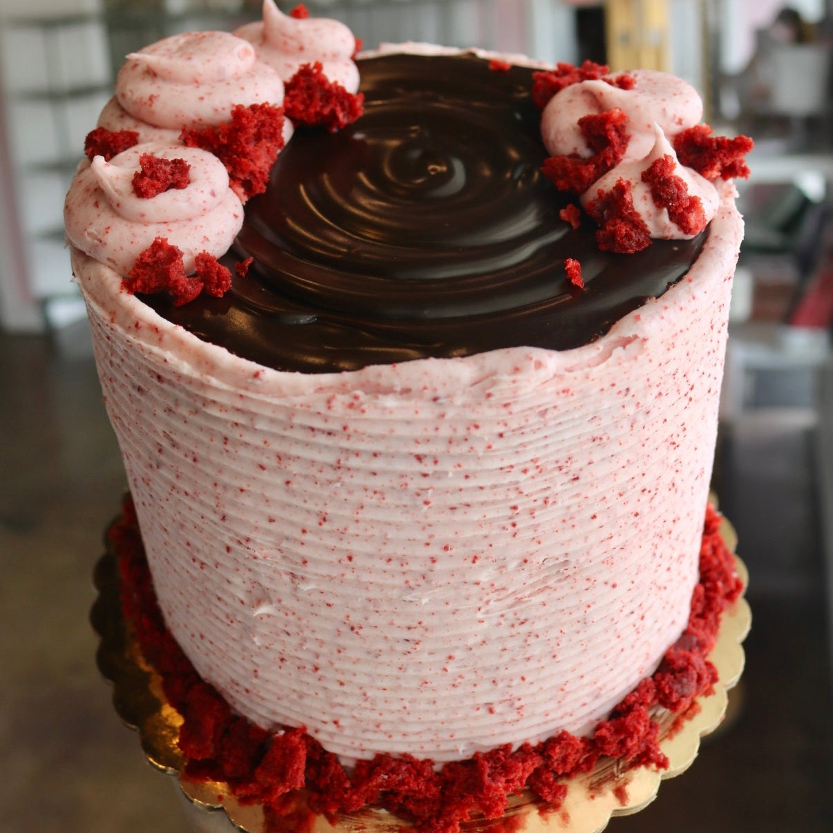 Red Velvet Cheesecake Cake- Tall