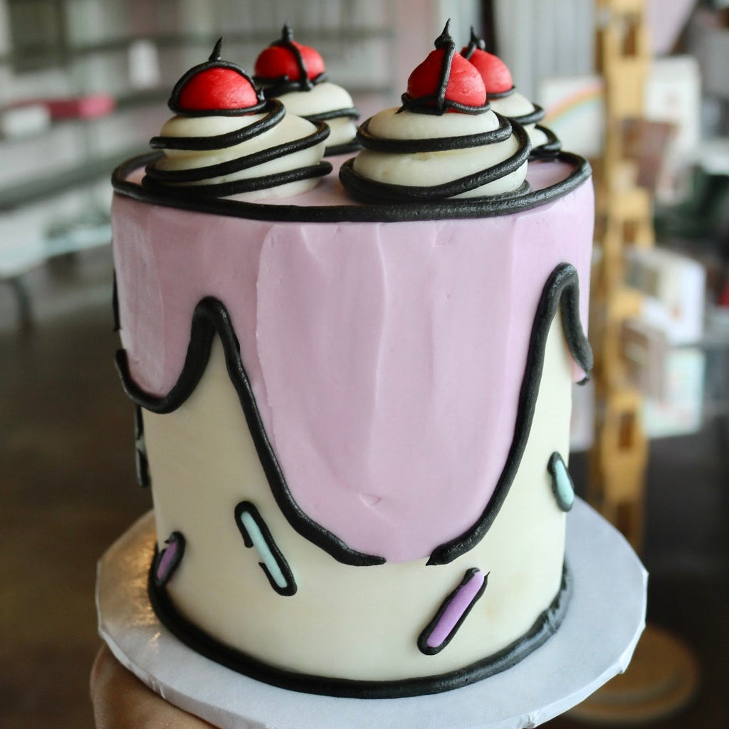 Cartoon-Style Mini Cake
