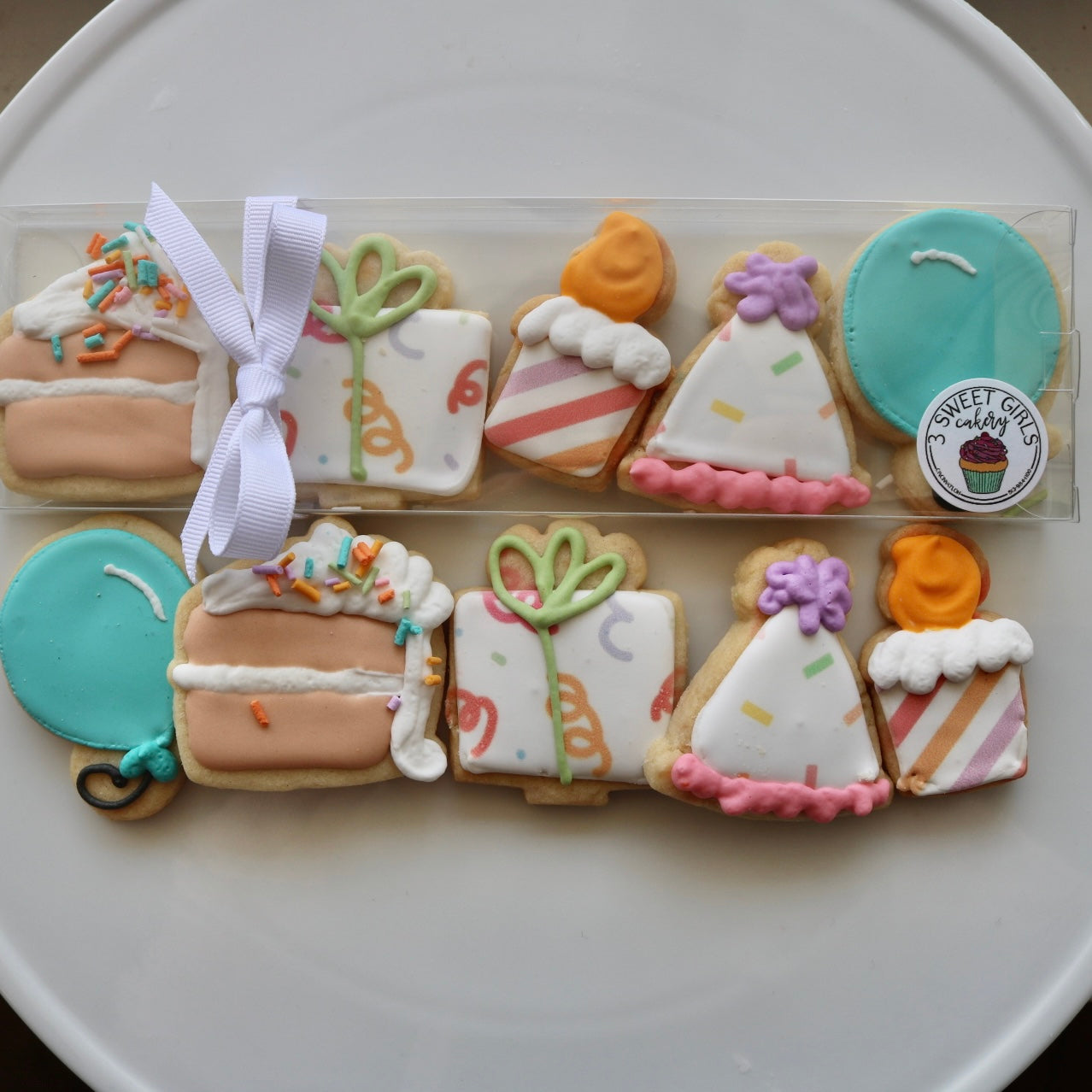 Pastel Colors Birthday Mini Cookie Set