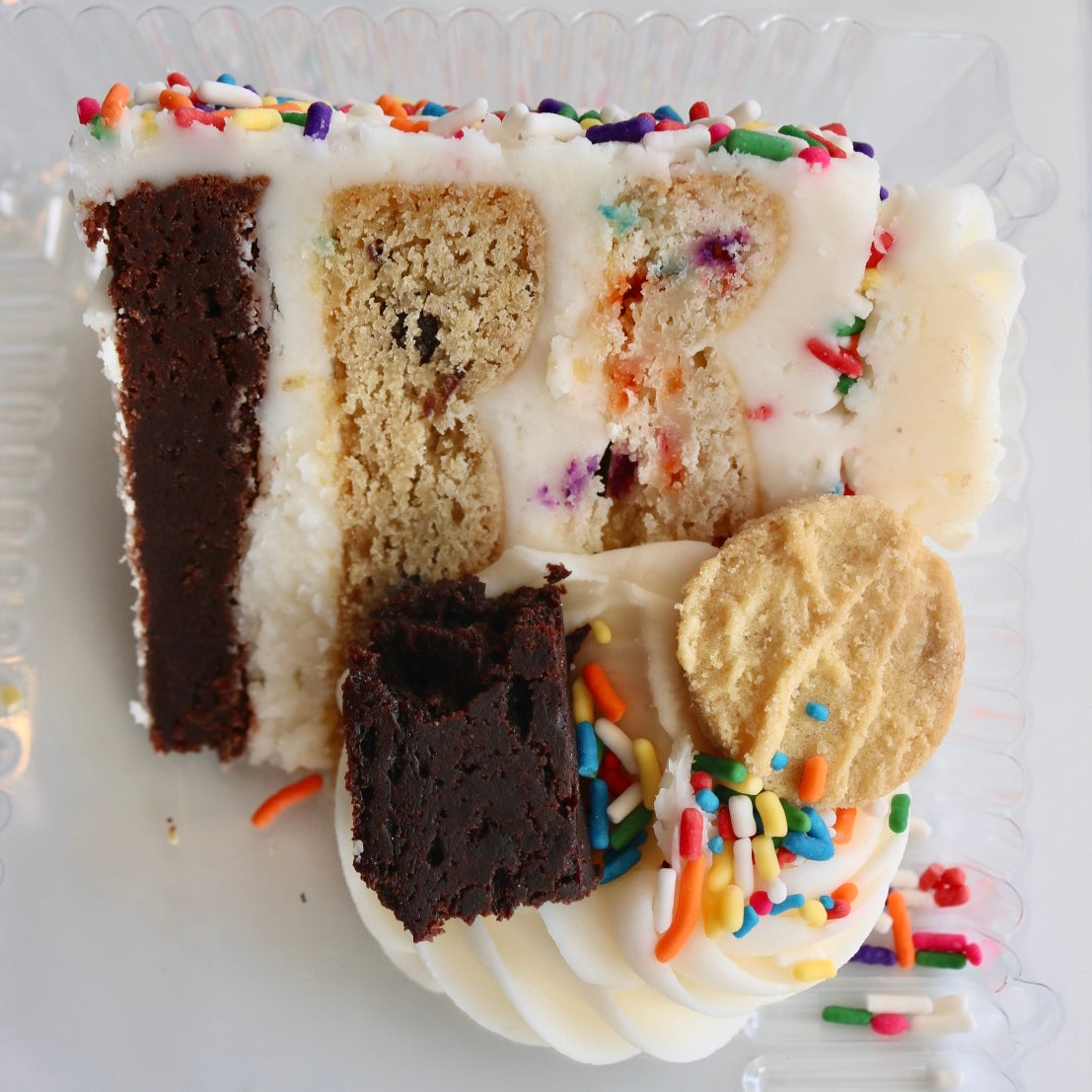 Cookie Cake Trio Cake Slice