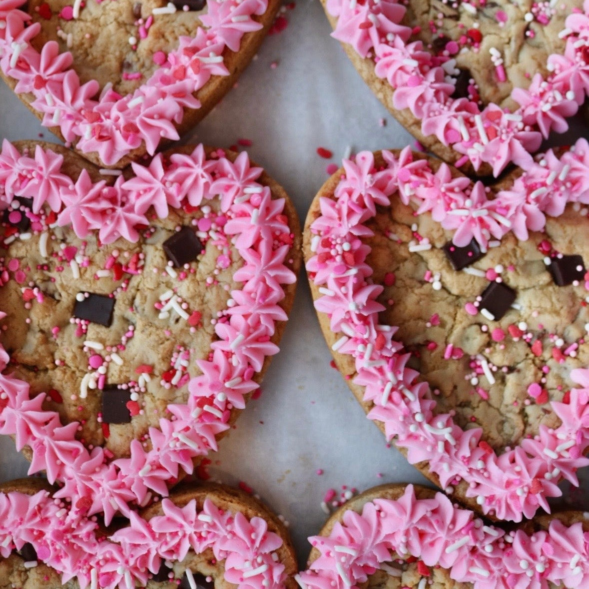 Heart Cookie Cake
