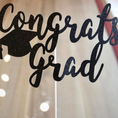 Black Graduation Cake Topper