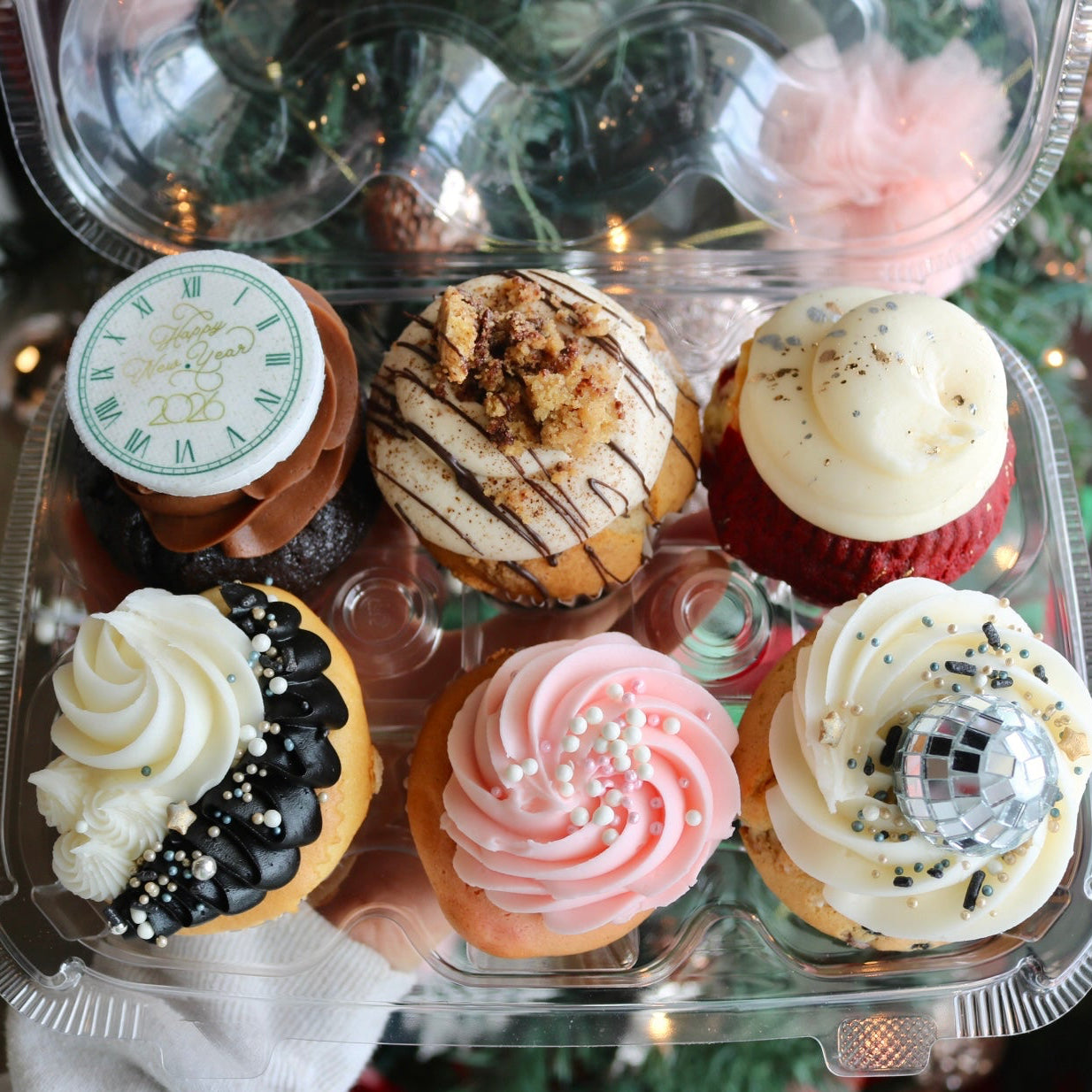 Happy New Year Cupcakes- 6 assorted