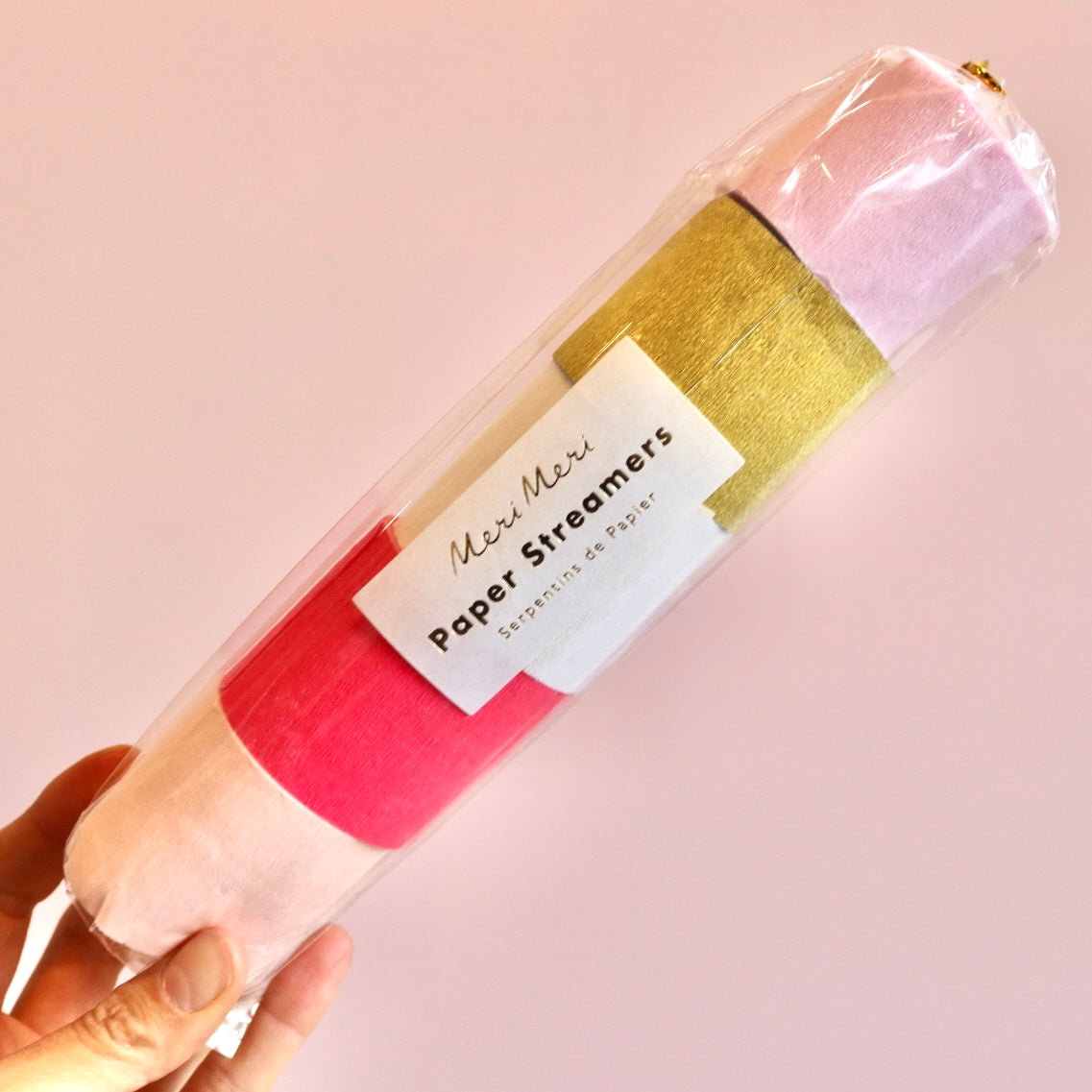 Pink Crepe Paper Streamers (x 5)