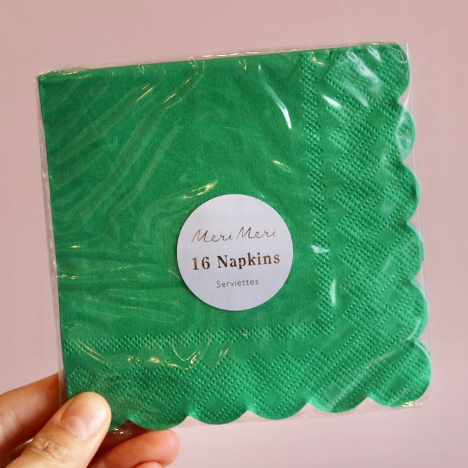 Emerald Green Small Napkins (x16)