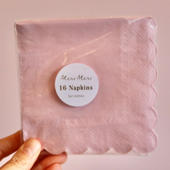 Dusky Pink Small Napkins (x 16)