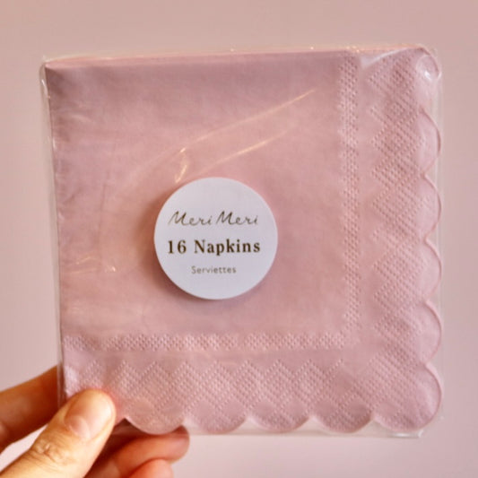 Dusky Pink Small Napkins (x 16)