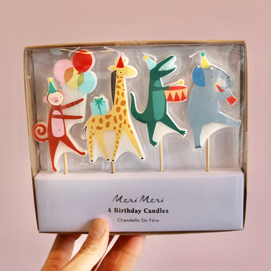 Animal Parade Candles (x 4)