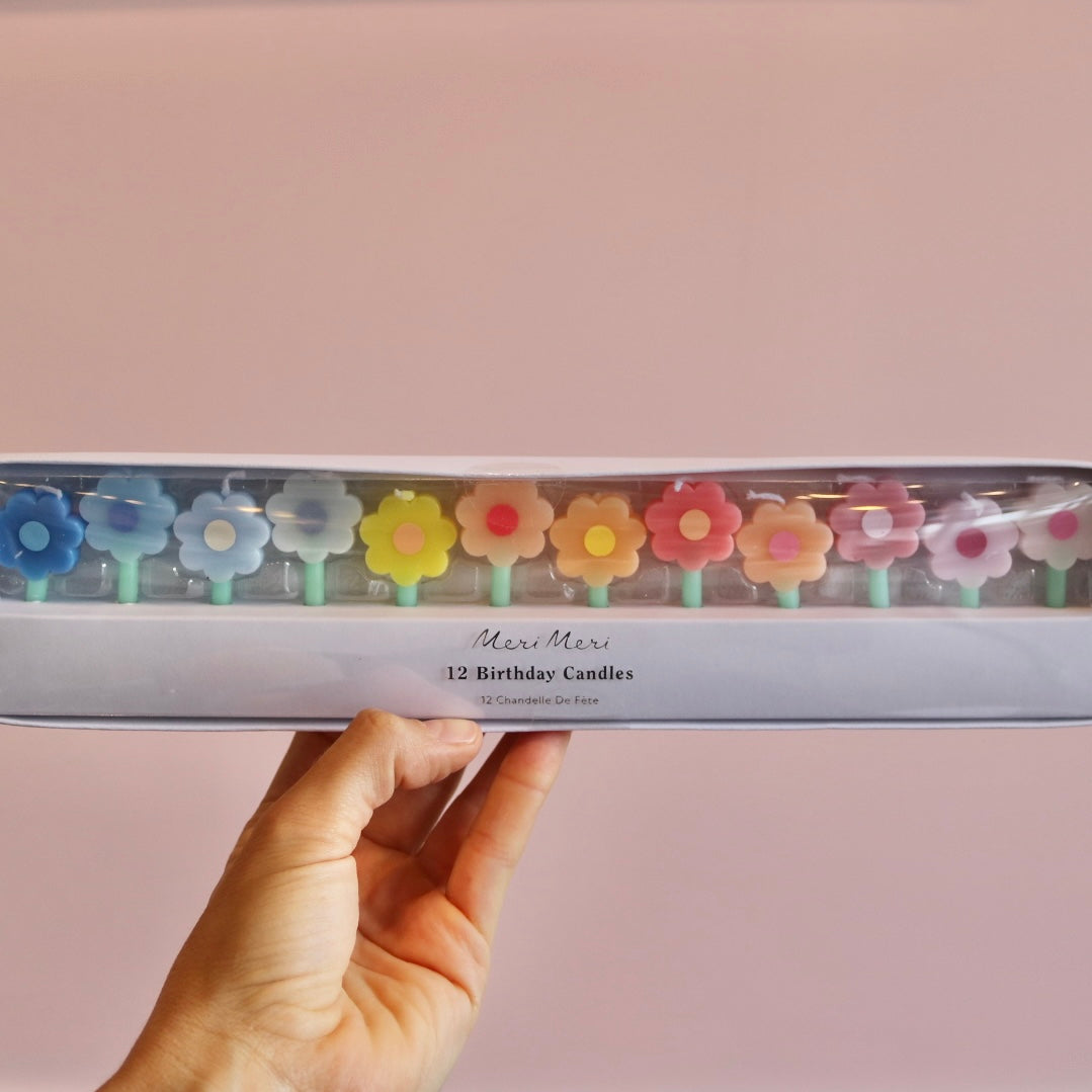 Rainbow Daisy Candles (x12)