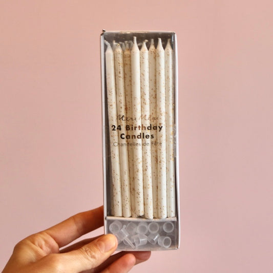 Gold Glitter Candle (x24)