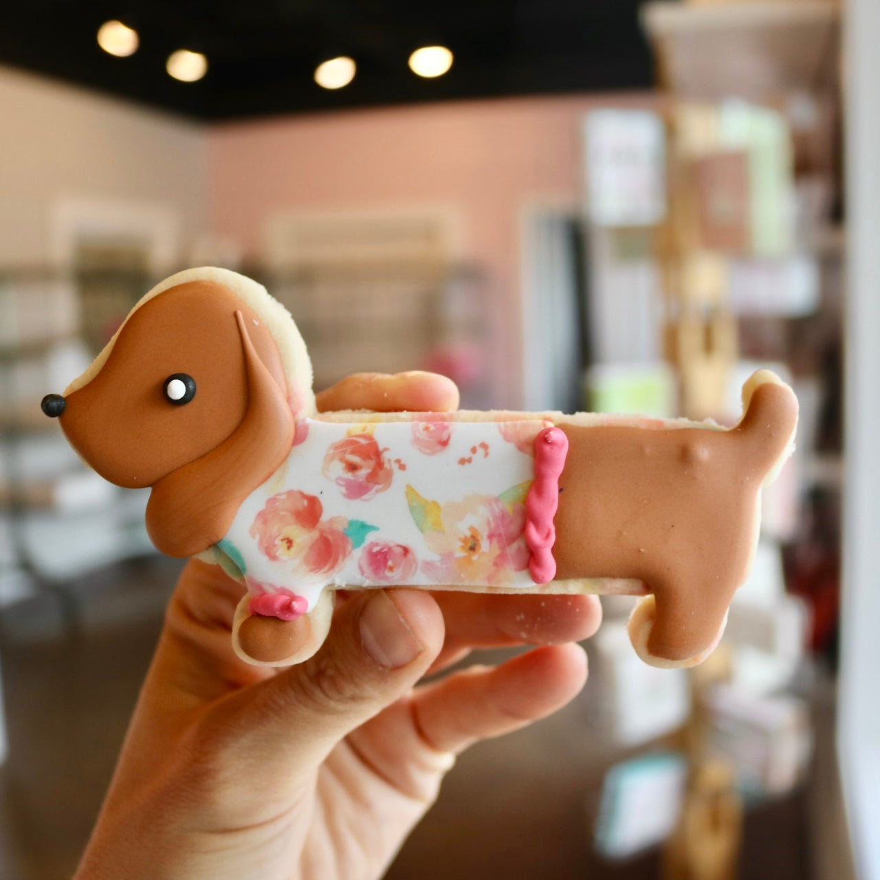 Floral Doxie Cookie