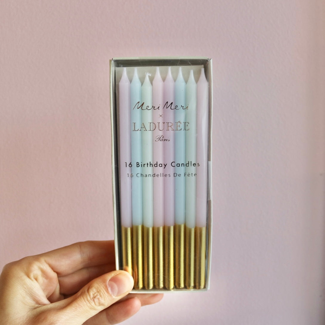 Ladurée Paris Gold Dipped Candles (x 16)