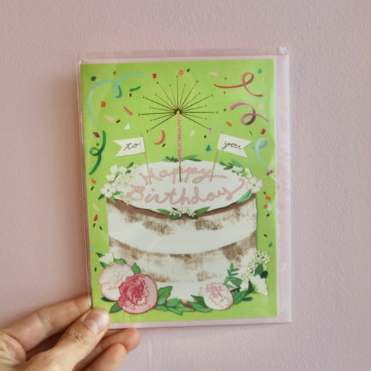Happy Birthday To You Cake Card