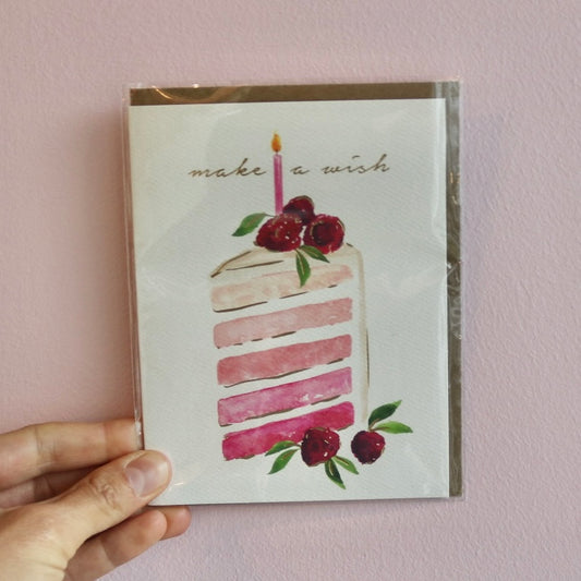 Make A Wish Cake Card