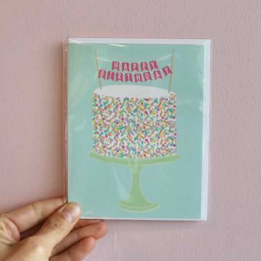 Happy Birthday Cake Banner Card