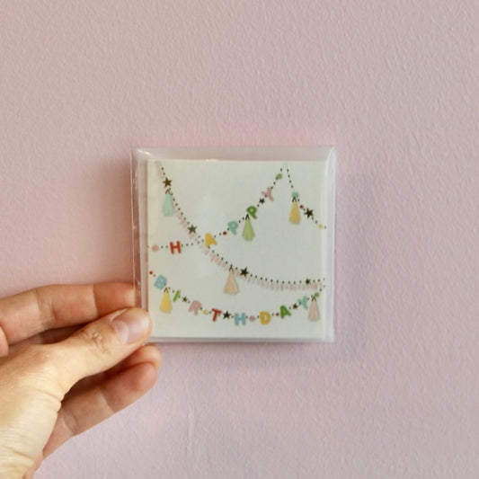 Happy Birthday Garland Mini Card