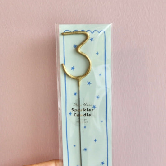 Gold Sparkler 3 Candle
