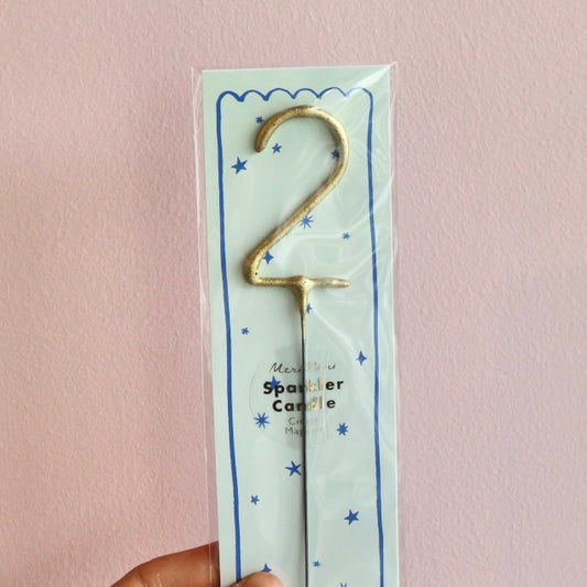 Gold Sparkler 2 Candle