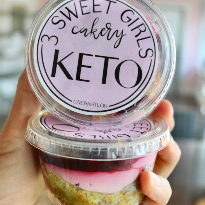 Keto Blackberry Pistachio Cake Cup