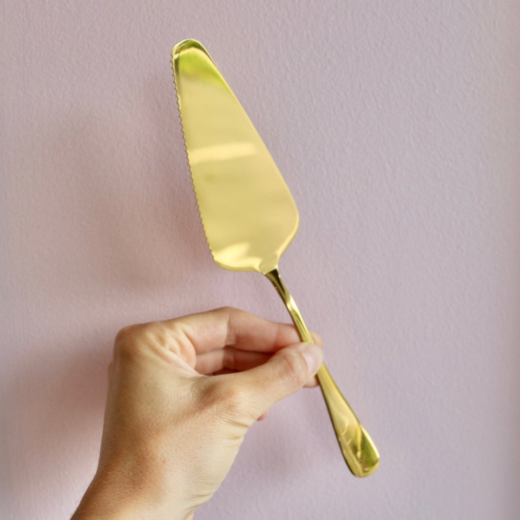 Gold Cake Server