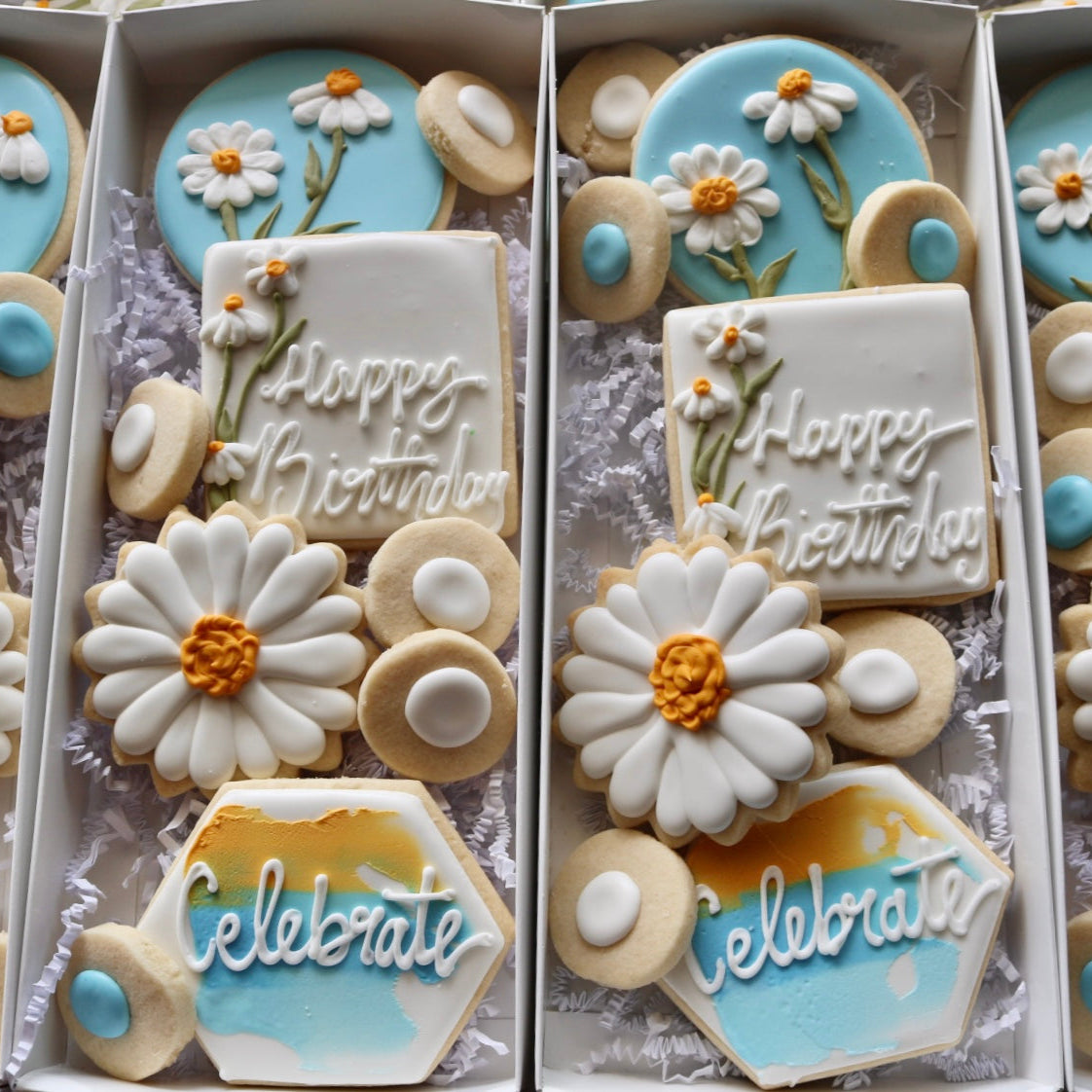 Daisy Birthday Cookie Box