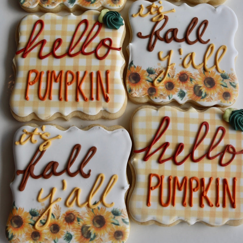 Fall Saying Cookie