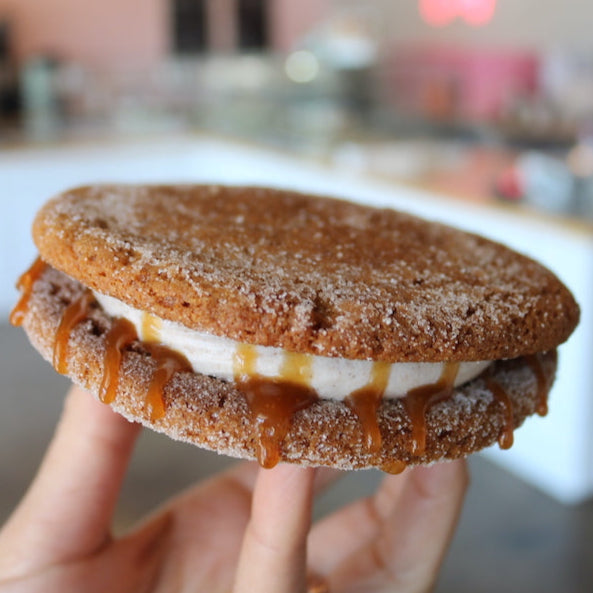 Caramel Apple Cider Cookie Sandwich