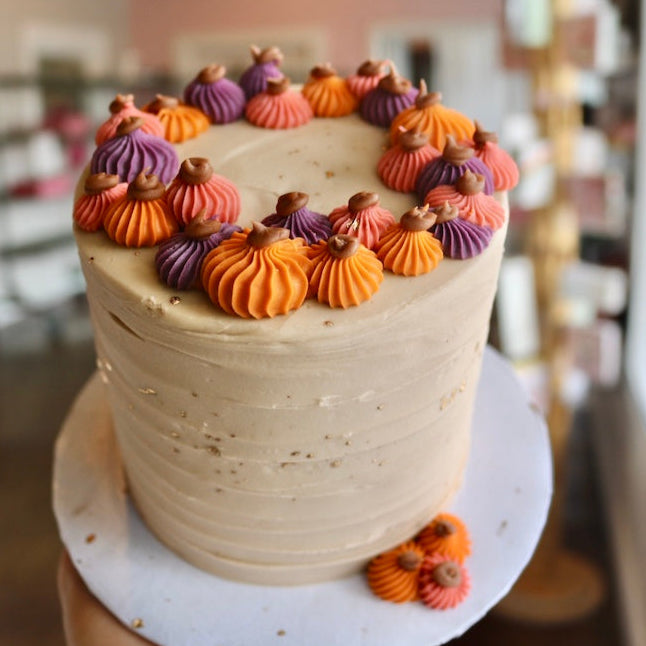 Gold Speckle Colorful Pumpkin Mini Cake