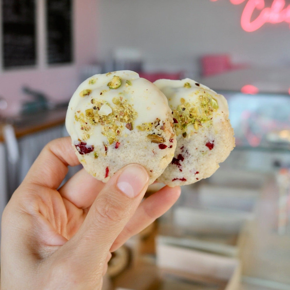 Keto Cranberry Pistachio Cookies