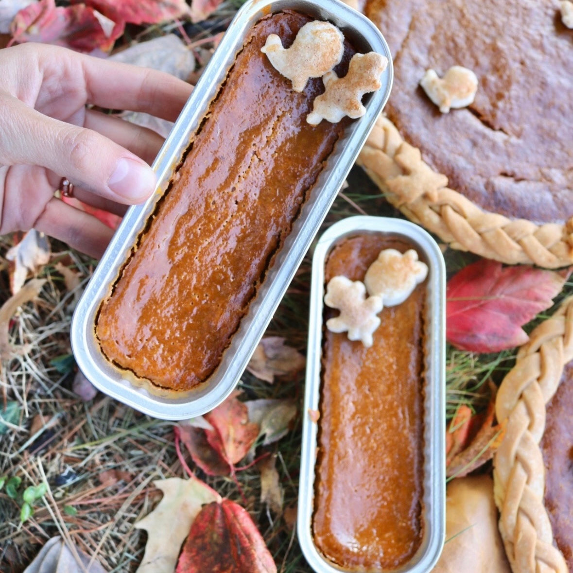 Mini Crustless Pumpkin Pies- Set of two (Preorder)