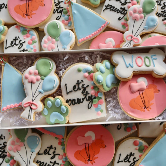 'Let's Pawty' Birthday Cookie Box