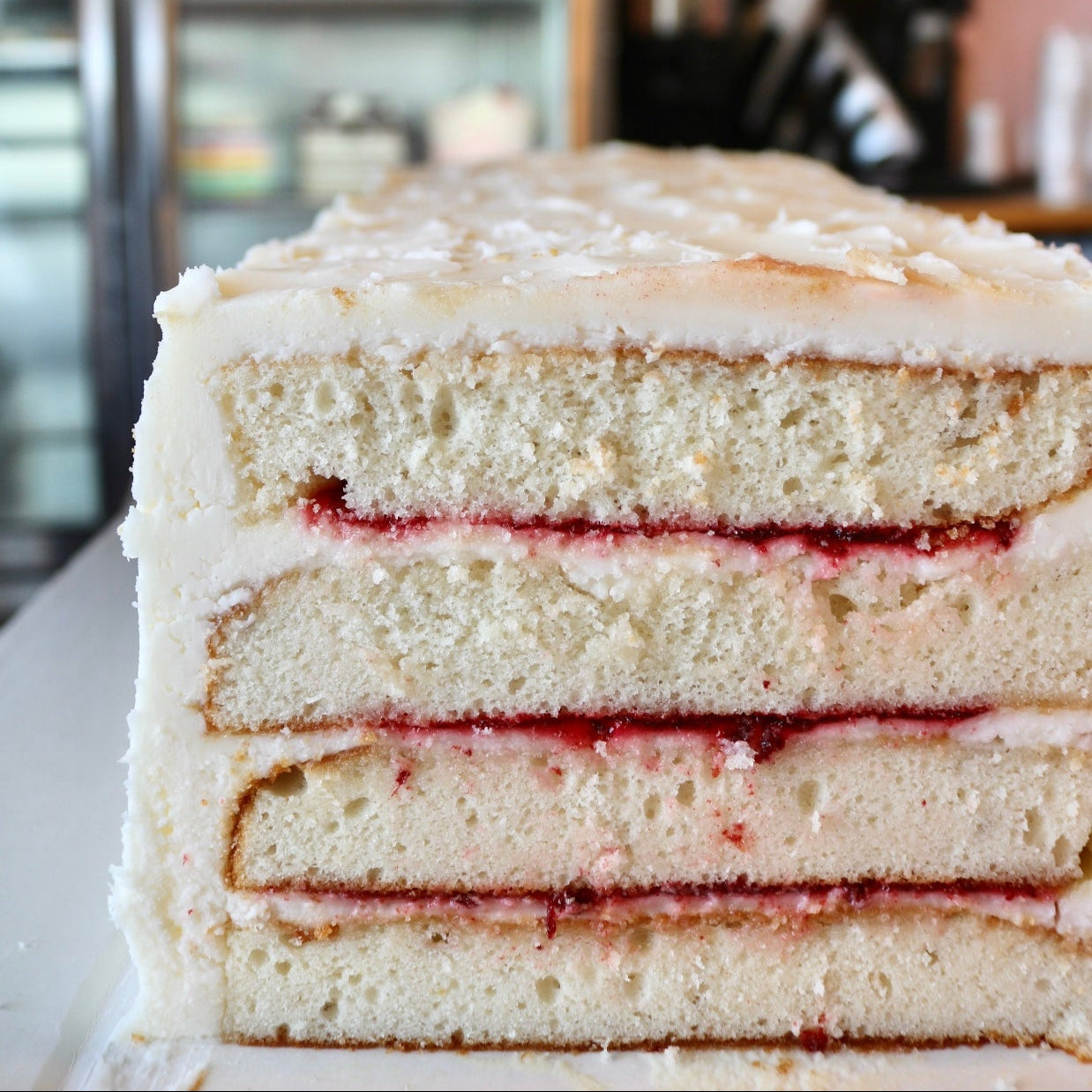 Strawberry Wedding Cake by the Slice