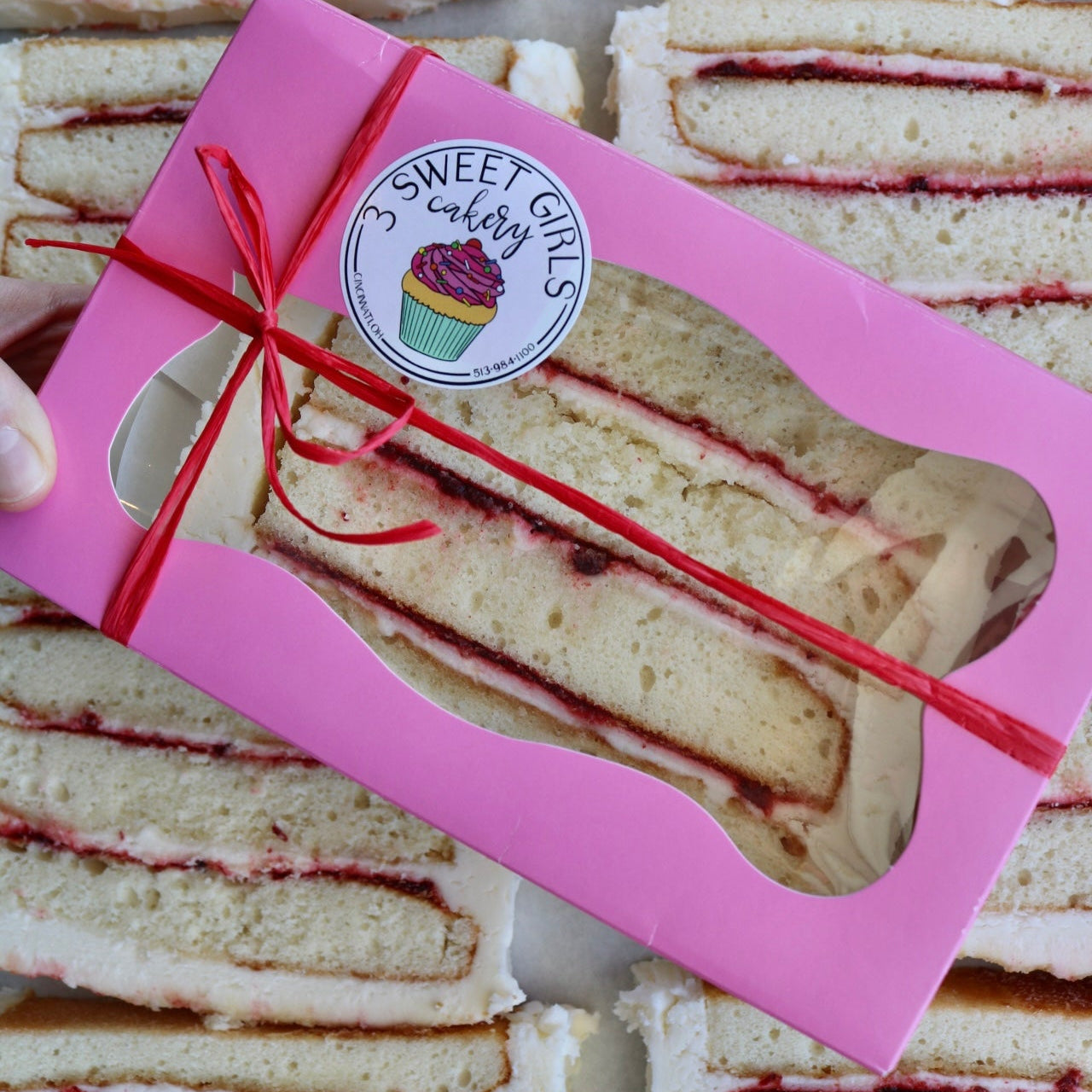 Strawberry Wedding Cake by the Slice