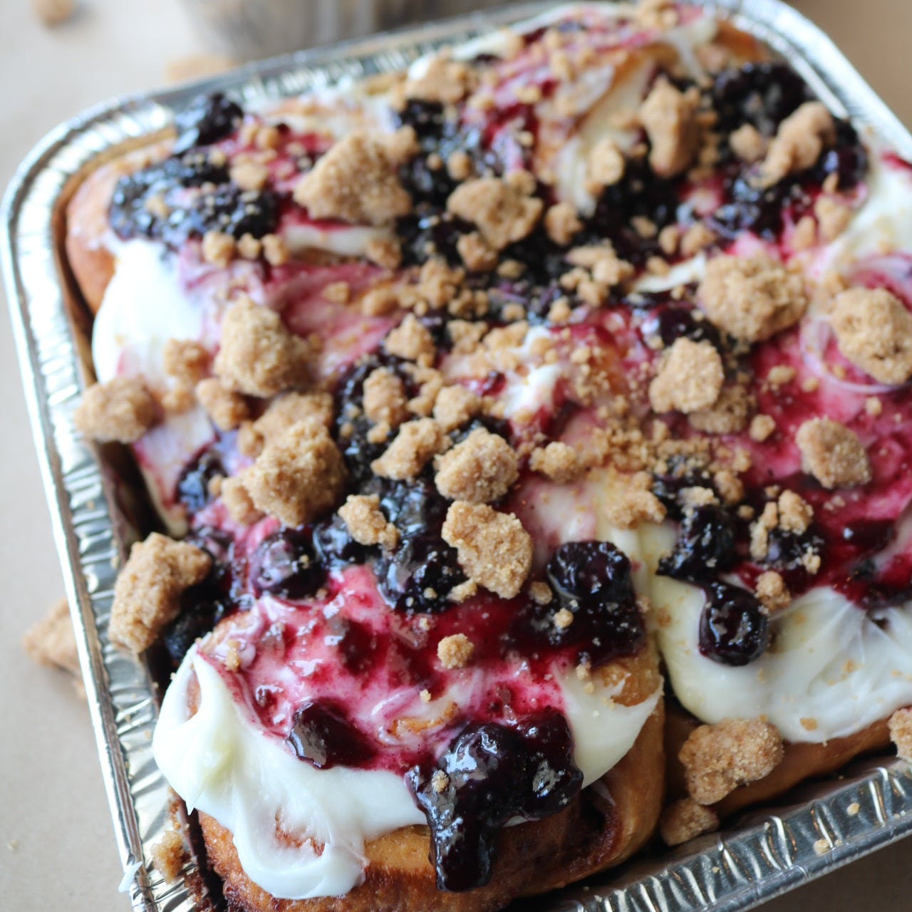 Blueberry Muffin Take & Bake Cinnamon Rolls