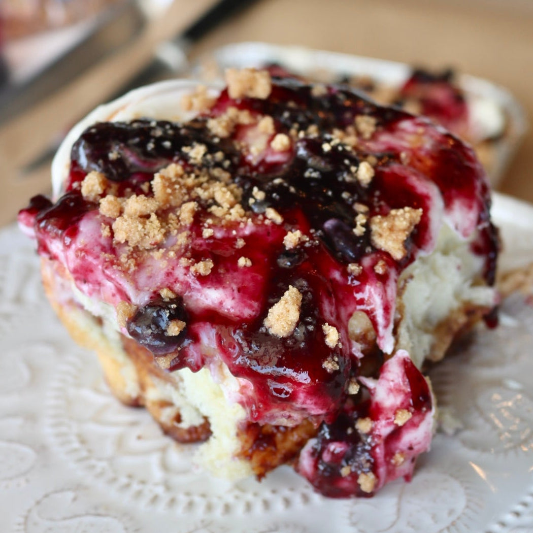 Blueberry Muffin Take & Bake Cinnamon Rolls