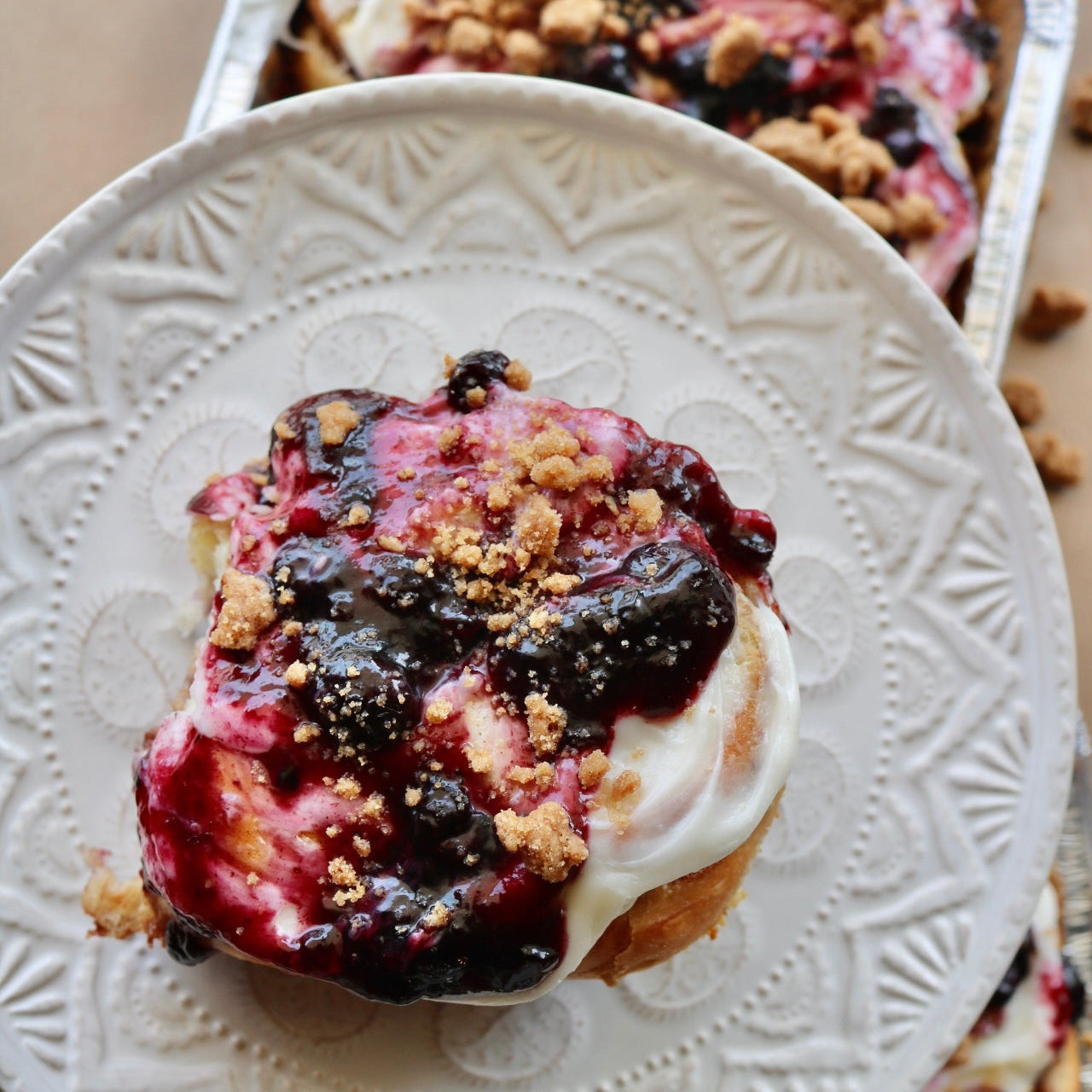 Blueberry Muffin Take & Bake Cinnamon Rolls