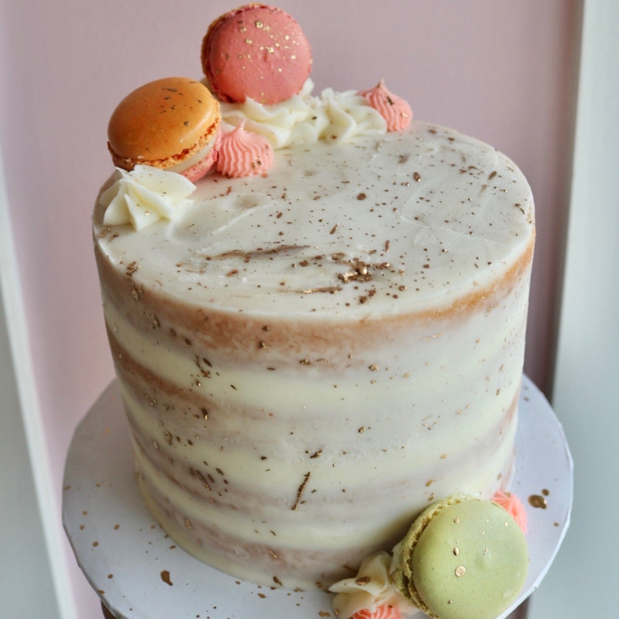 Macaron Naked Cake (semi-custom)