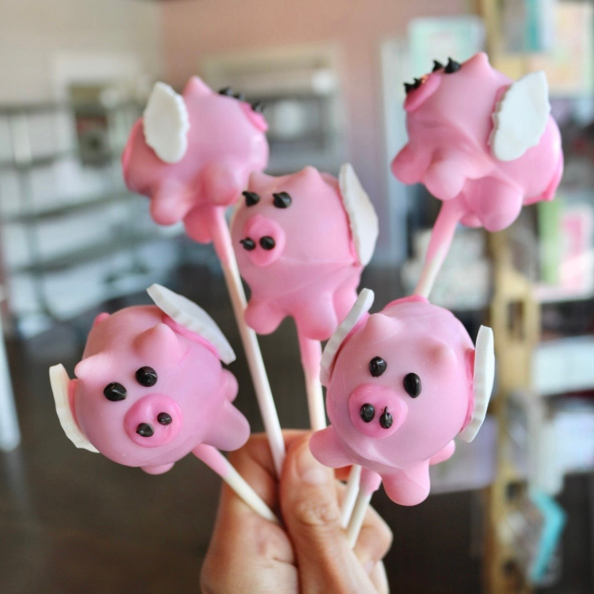 Flying Pig Cake Pops (set of 4)