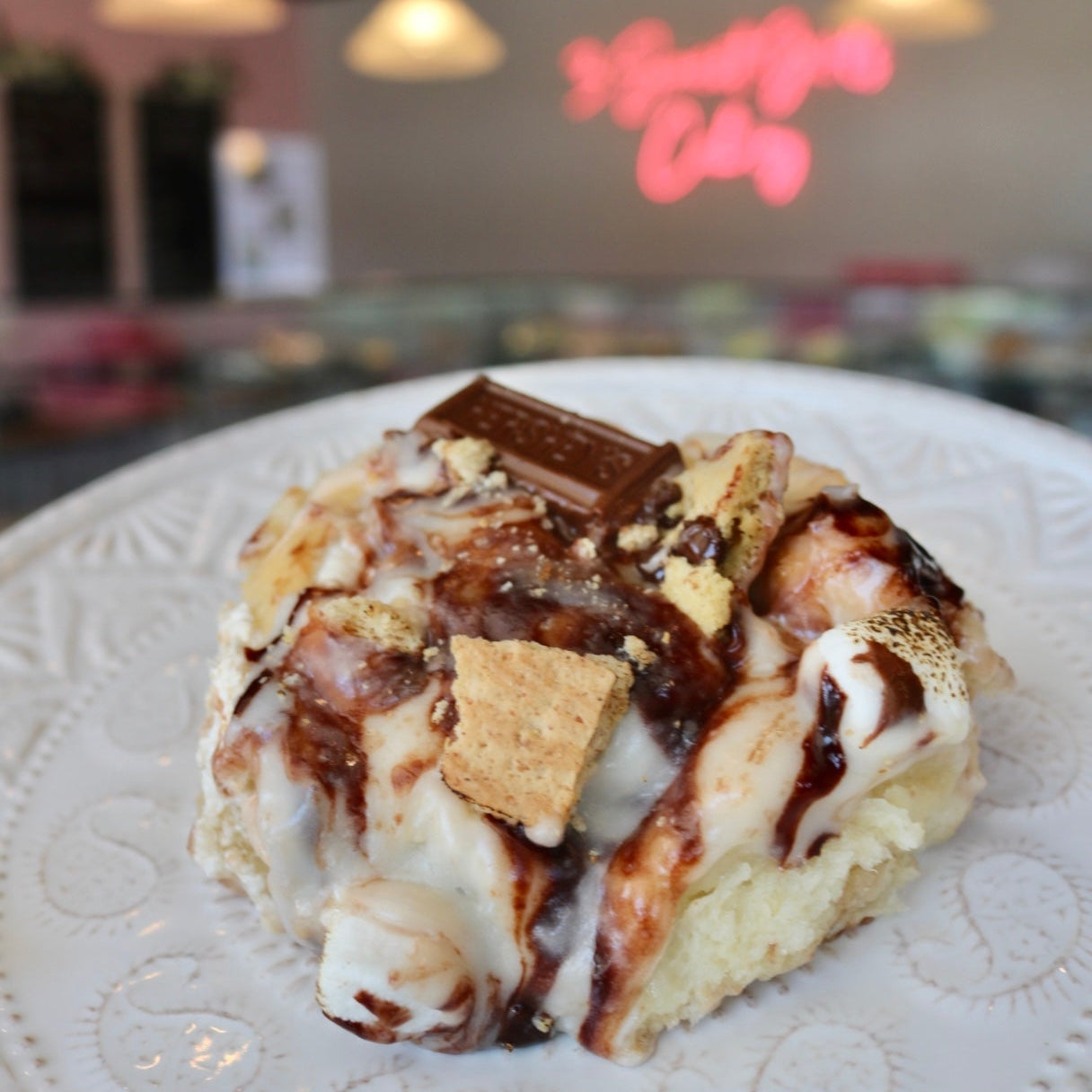 S'mores Cookie Dough Take & Bake Cinnamon Rolls