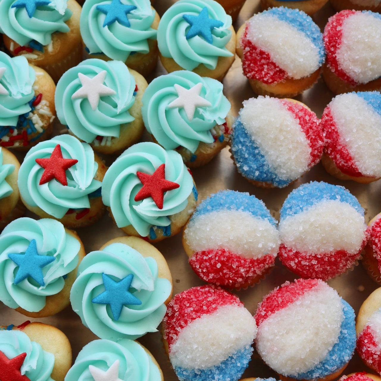 Fourth of July Mini Cupcakes- Set of 12