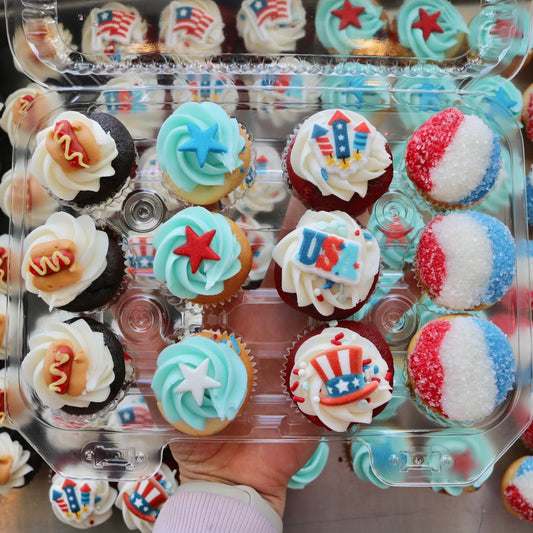 Fourth of July Mini Cupcakes- Set of 12