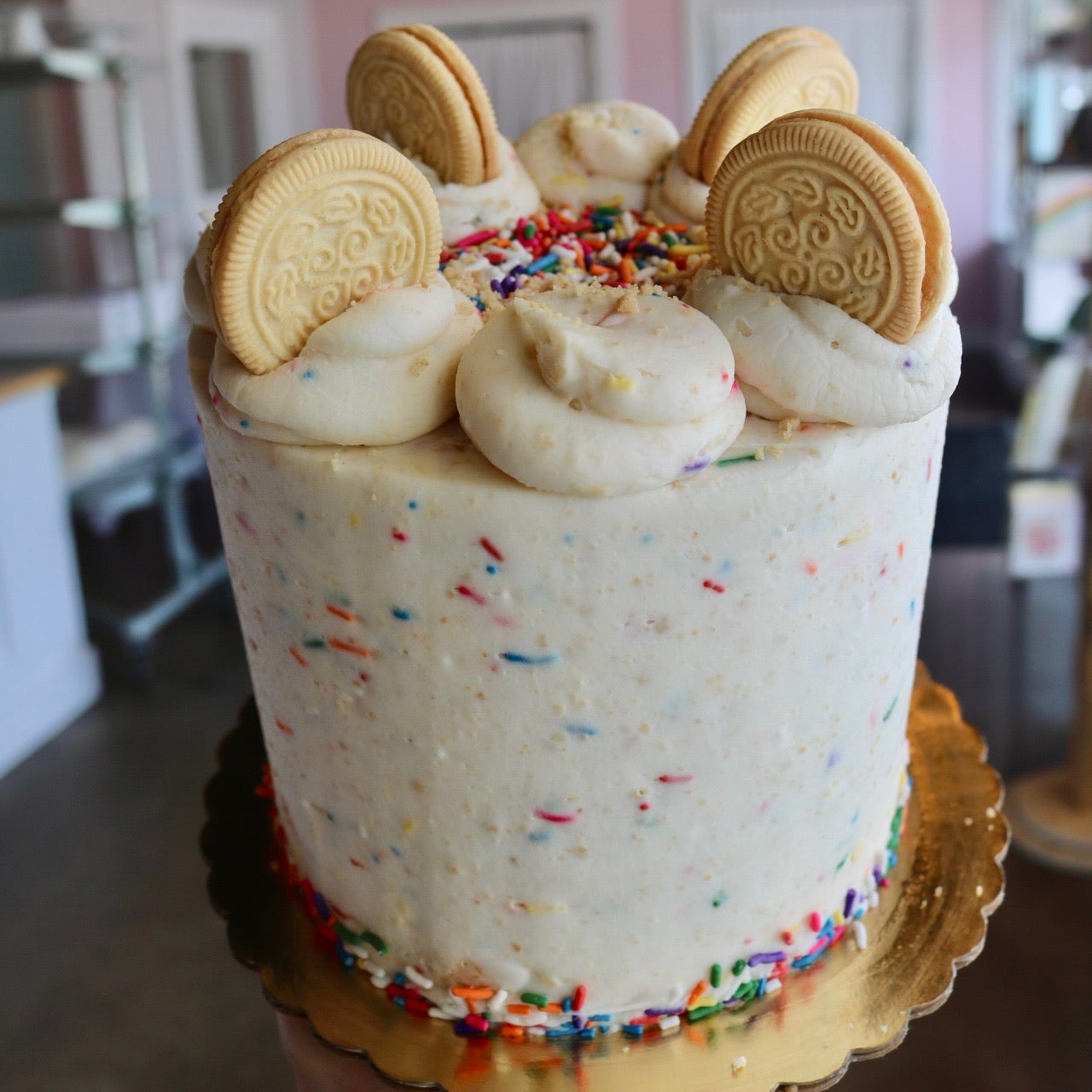 Golden Oreo Birthday Cake- Tall