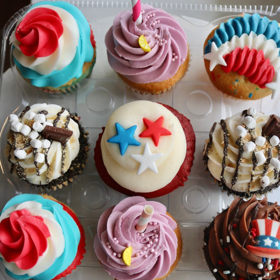 Fourth of July Assorted Cupcakes- 6 Pack