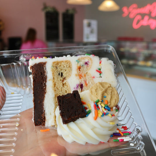 Cookie Cake Trio Cake Slice